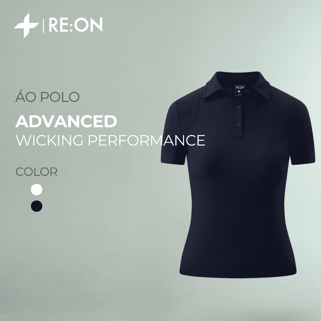 Áo Polo nữ active, phom slim fit RE:ON, tính năng advanced wicking performance tôn dáng, êm nhẹ ONOF