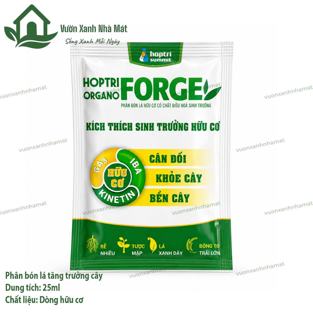 Phân bón lá hữu cơ hoptri organo forge 25ml hỗ trợ sinh trưởng cây trồng