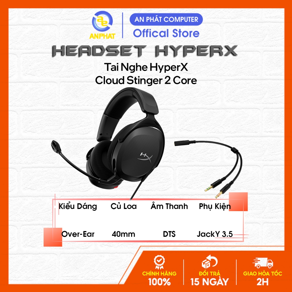 Tai Nghe Gaming Kingston HyperX Cloud Stinger 2 Core - Hàng Chính Hãng, Siêu Nhẹ, Âm Thanh Đắm Chìm