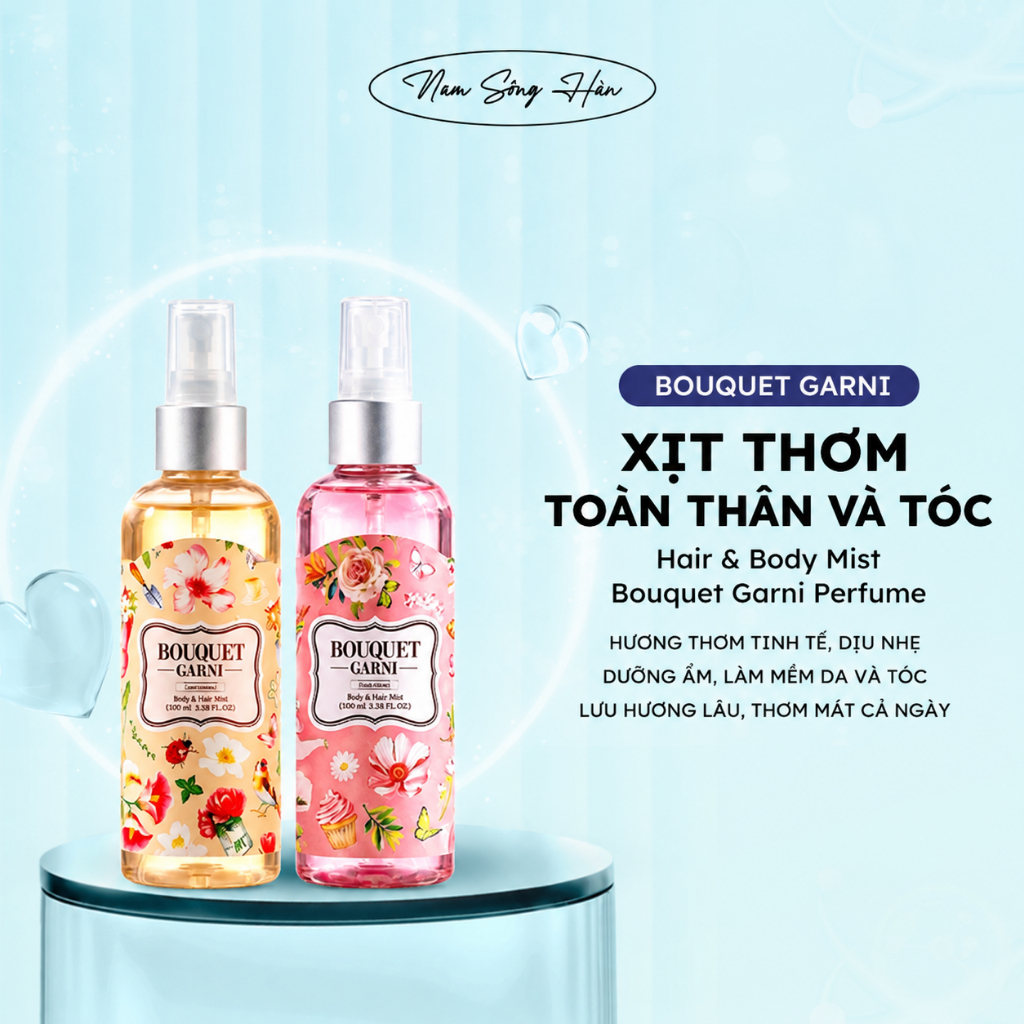 Xịt Thơm Toàn Thân & Tóc Body Mist Hương Nước Hoa Bouquet Garni 100ml