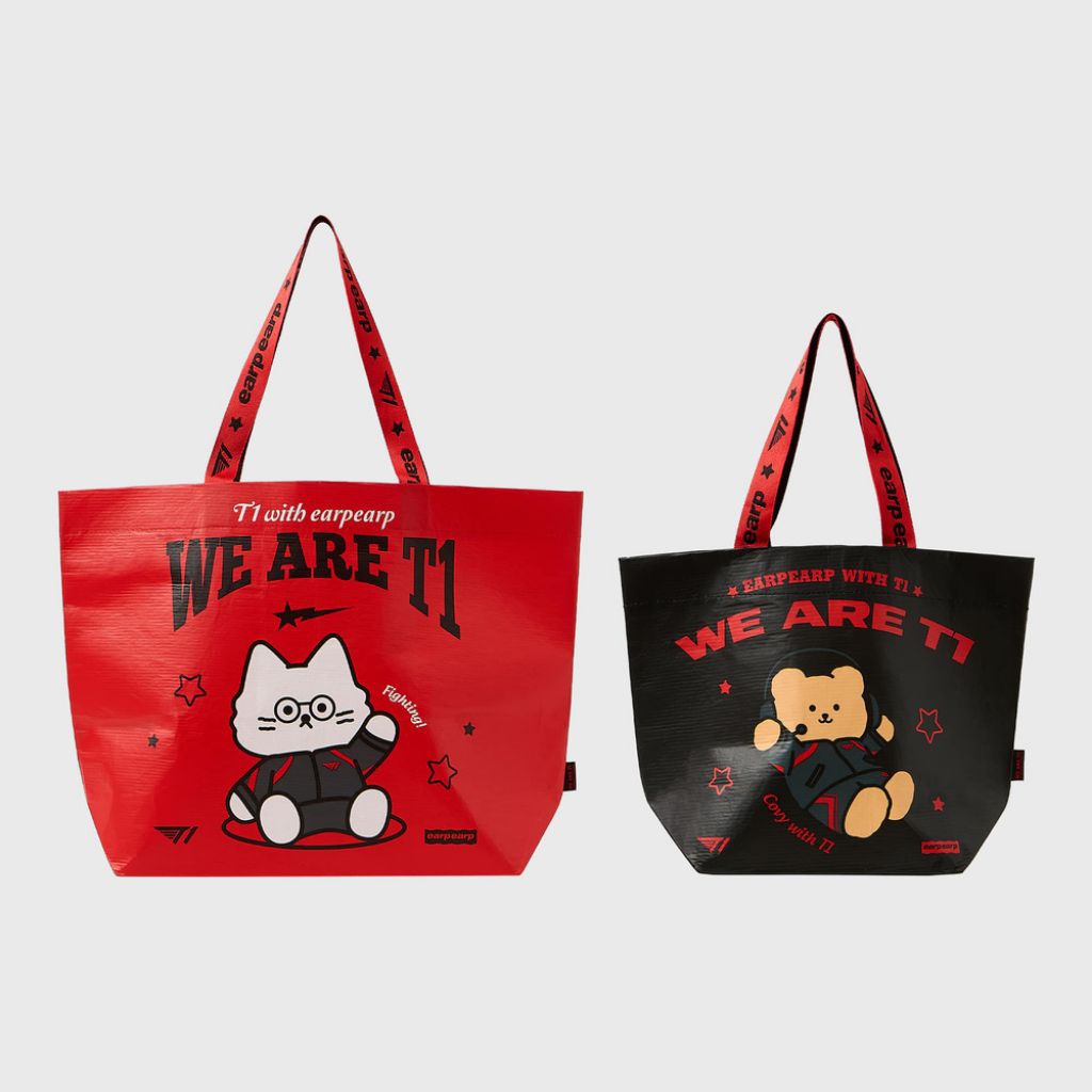 [Gumayusi] reusable shopper bag we are t1 hàng chính hãng bản quyền earperb ver đen gumayusi officia
