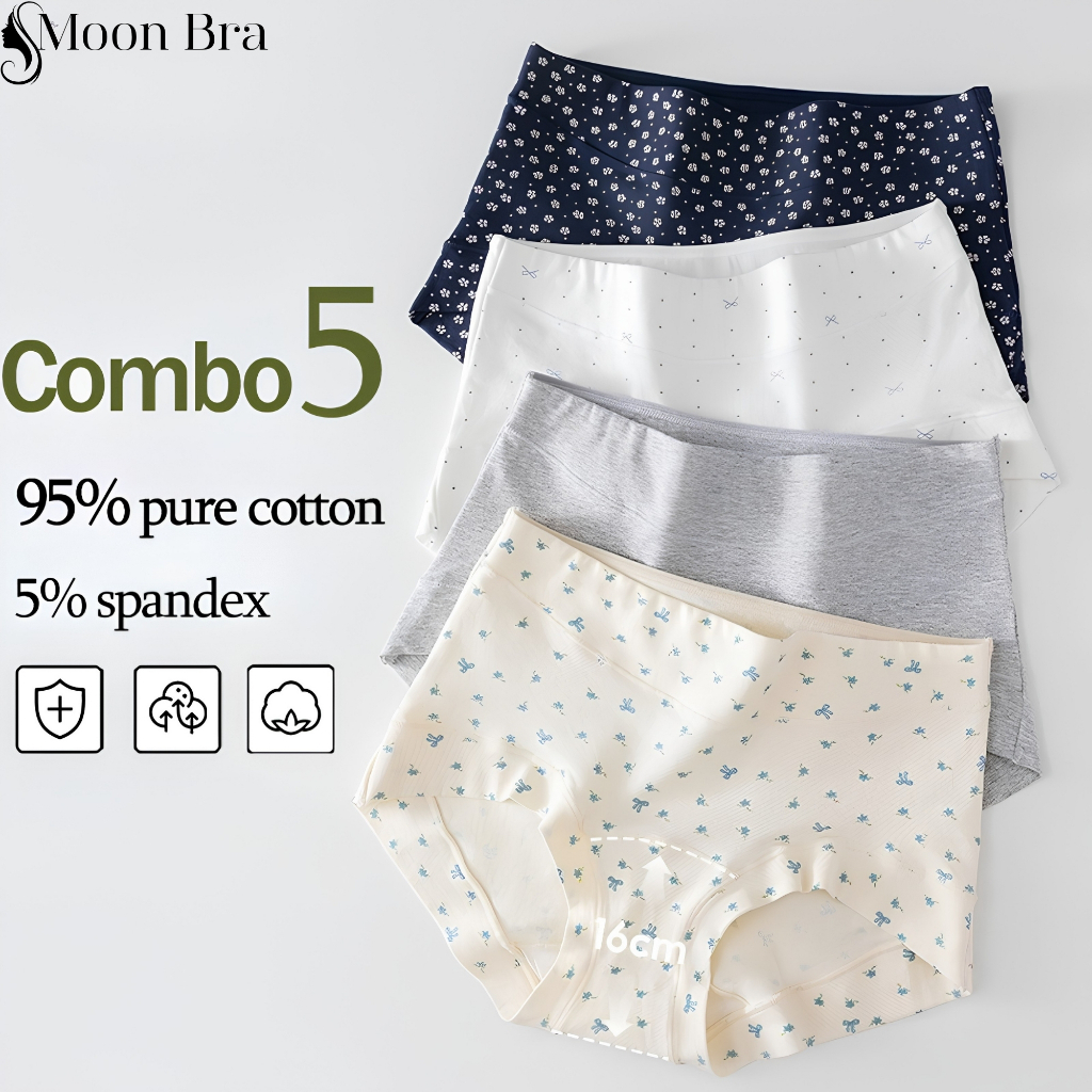 Set 3-6 Quần Lót Boxer Nữ 95% Cotton Kháng Khuẩn Chống Hằn Ôm V3