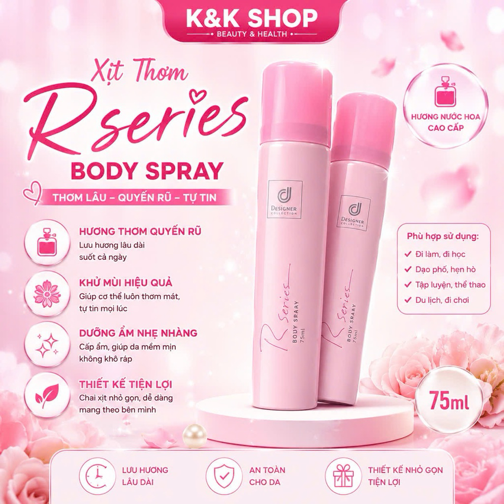 Xịt khử mùi toàn thân Rseries Body Spray ( chính hãng thái lan)