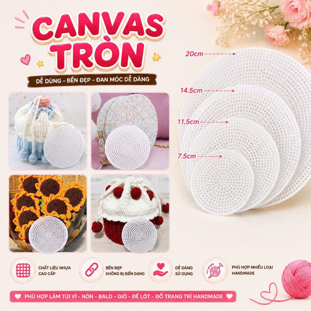 🔥 1 Tấm Canvas Hình Tròn 🔥