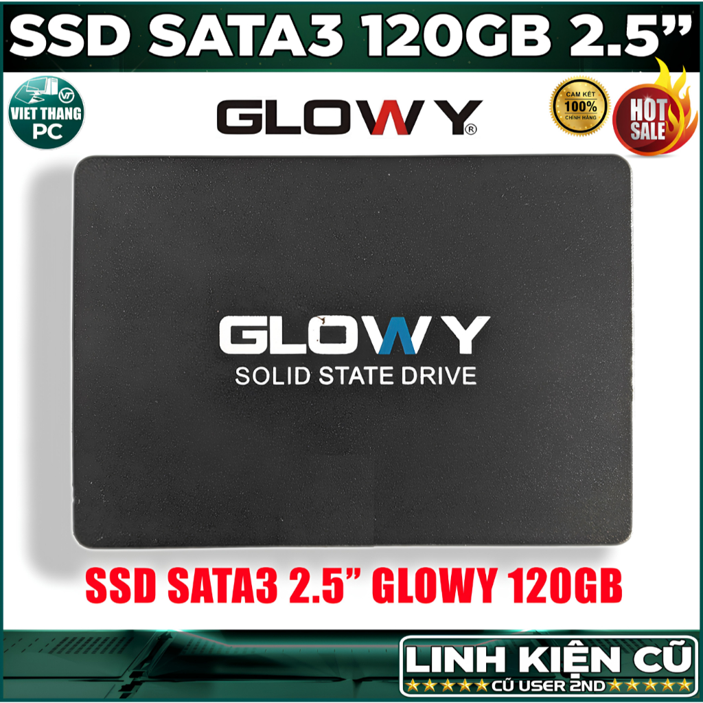 Ổ cứng SSD Glowy 120GB 2.5-Inch SATA3 SSD Cũ đã qua sử dụng ( Cũ - 2nd )