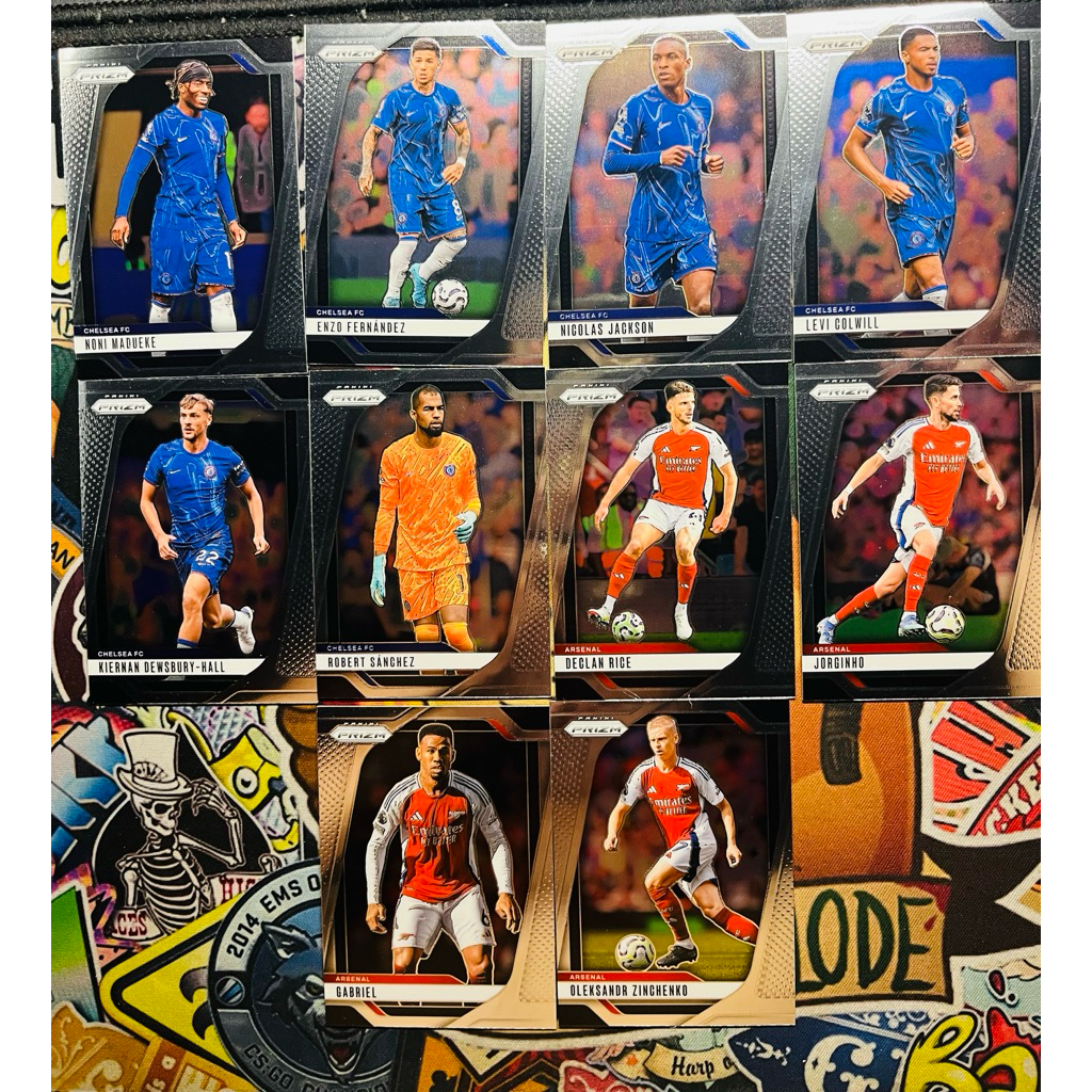 Thẻ bóng đá Base Arsenal,Chelsea Panini Prizm EPL 2024/25