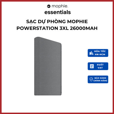 Sạc dự phòng Mophie Powerstation 3XL 26000mAh - tích hợp 2 cổng sạc USB-A & USB-C PD45W
