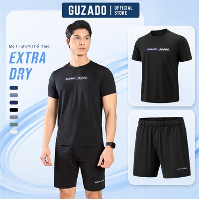Set bộ đồ thể thao nam GUZADO Promax Pickleball, Tennis, tập Gym Vải Nhẹ Siêu Thoáng khí GBT02-GABT25S002