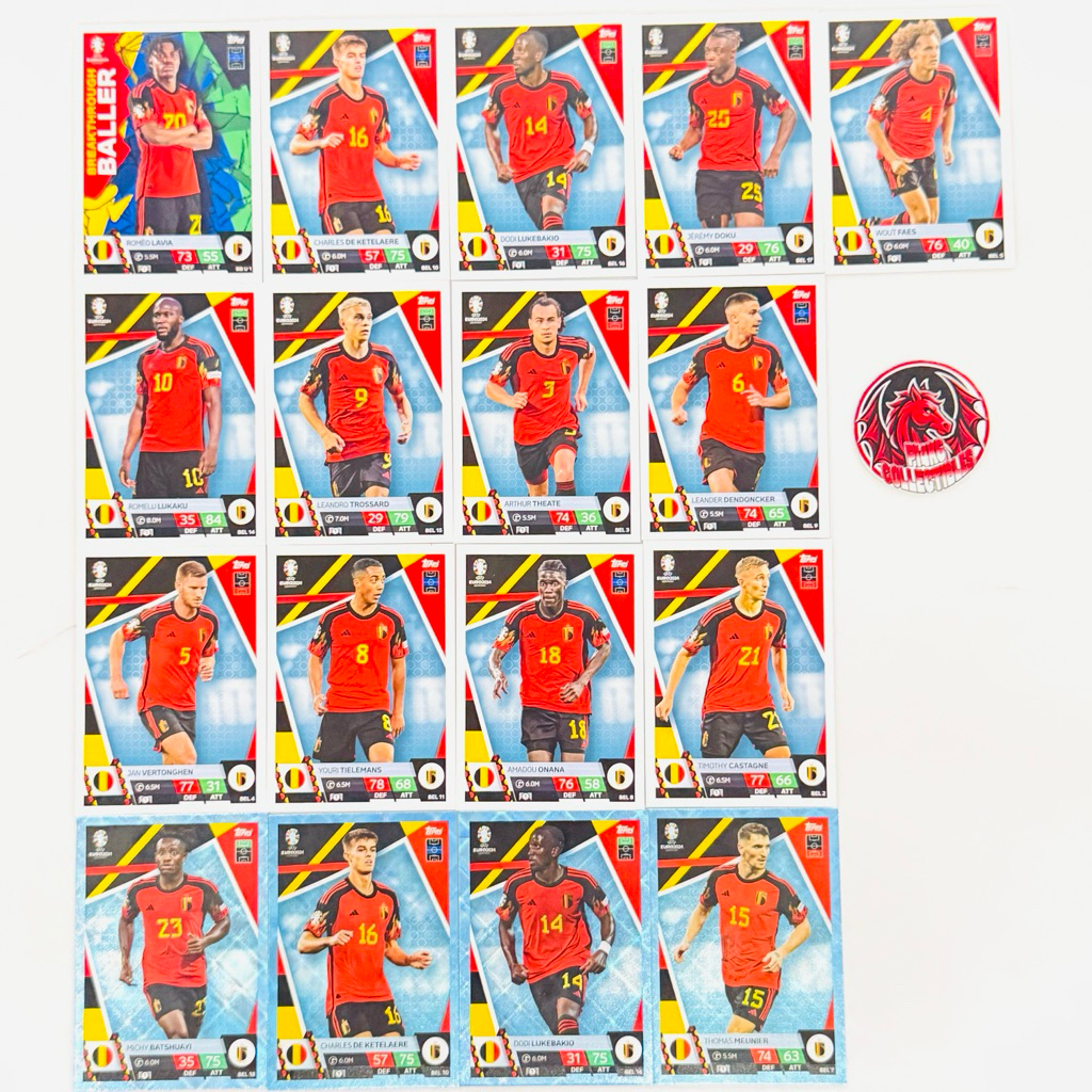 [TEAM] Thẻ bóng đá Belgium Topps UEFA Euro 2024 Match Attax