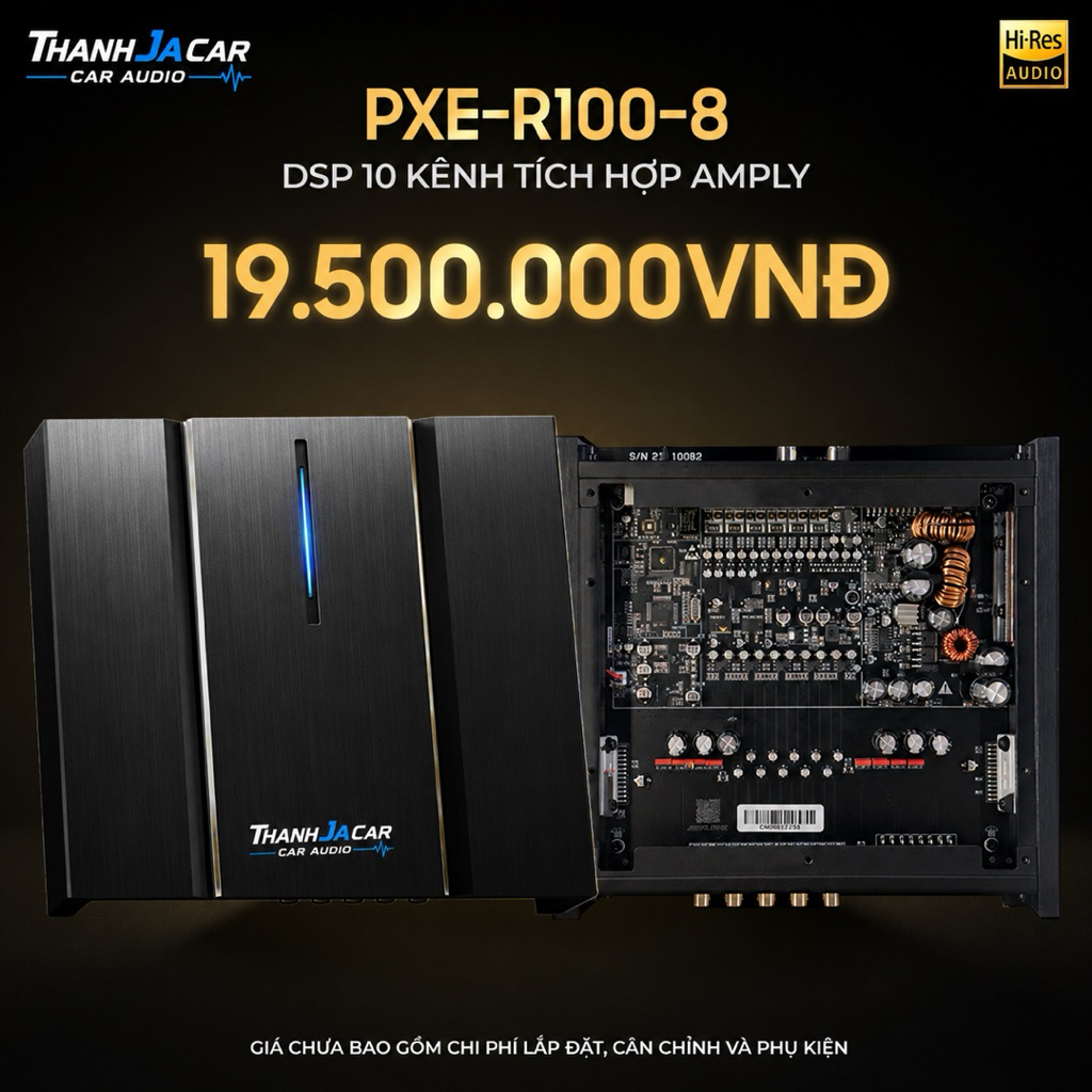 AMPLY DSP ALPINE 10 KÊNH PXE-R100-8.ÂM THANH XE HƠI