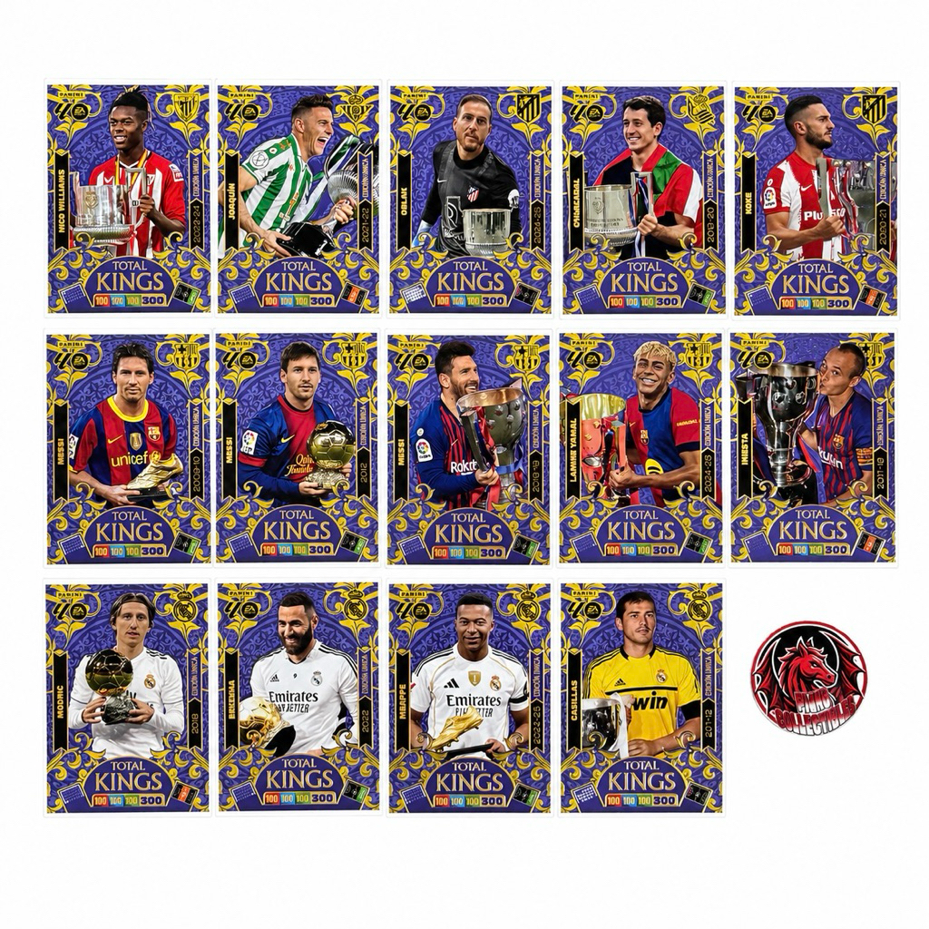 [ULTRA RARE] Thẻ bóng đá Total Kings Panini Laliga 2025/26 (Tặng thẻ ngẫu nhiên + sleeves)