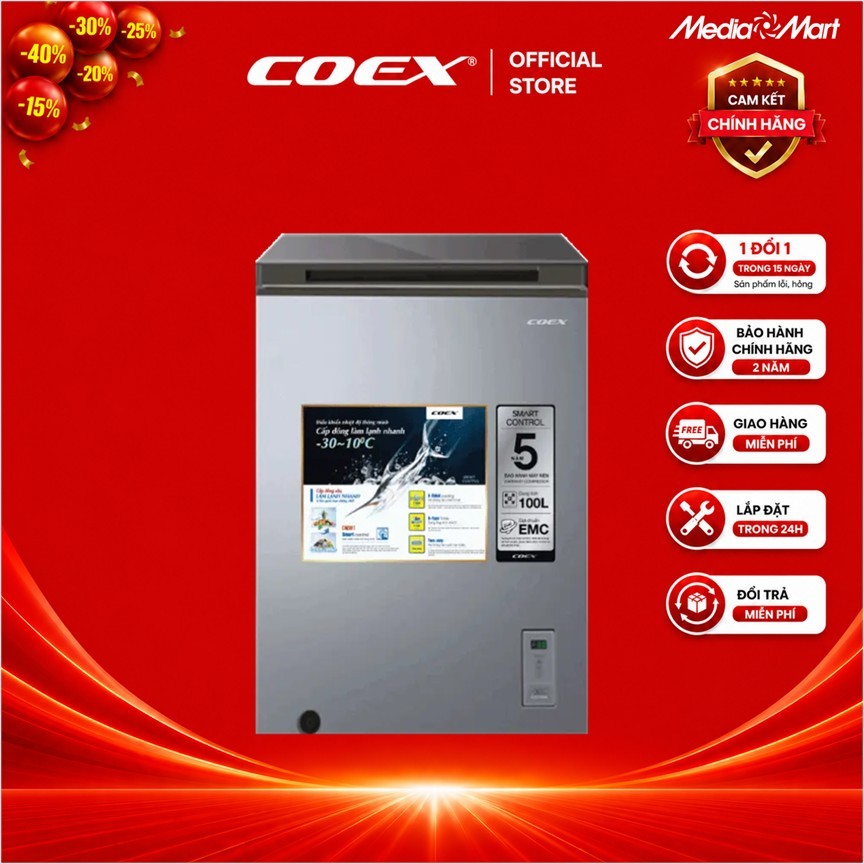 [COEX OFFICIAL] Tủ đông Coex 100L CF-4014G - BH chính hãng,Ship 0đ