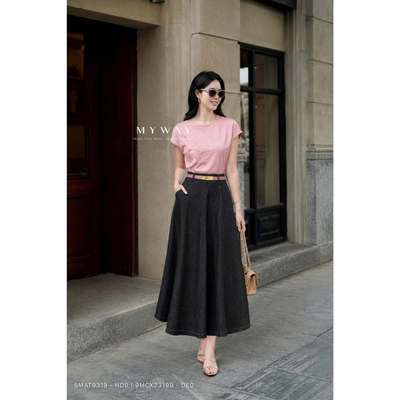 Chân Váy Nữ Dáng Xòe Dài MY WAY Cạp Cao Tôn Dáng Thiết Kế Cao Cấp 9MCX2319B