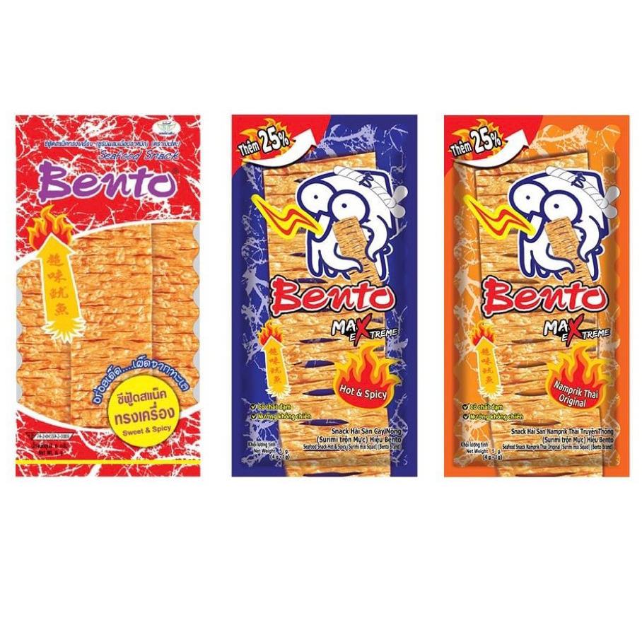 [💥Lốc 6 Gói * 22g💥] Snack Mực Bento Thái Lan 22g ( GÓI TO ) - DATE 11/2026