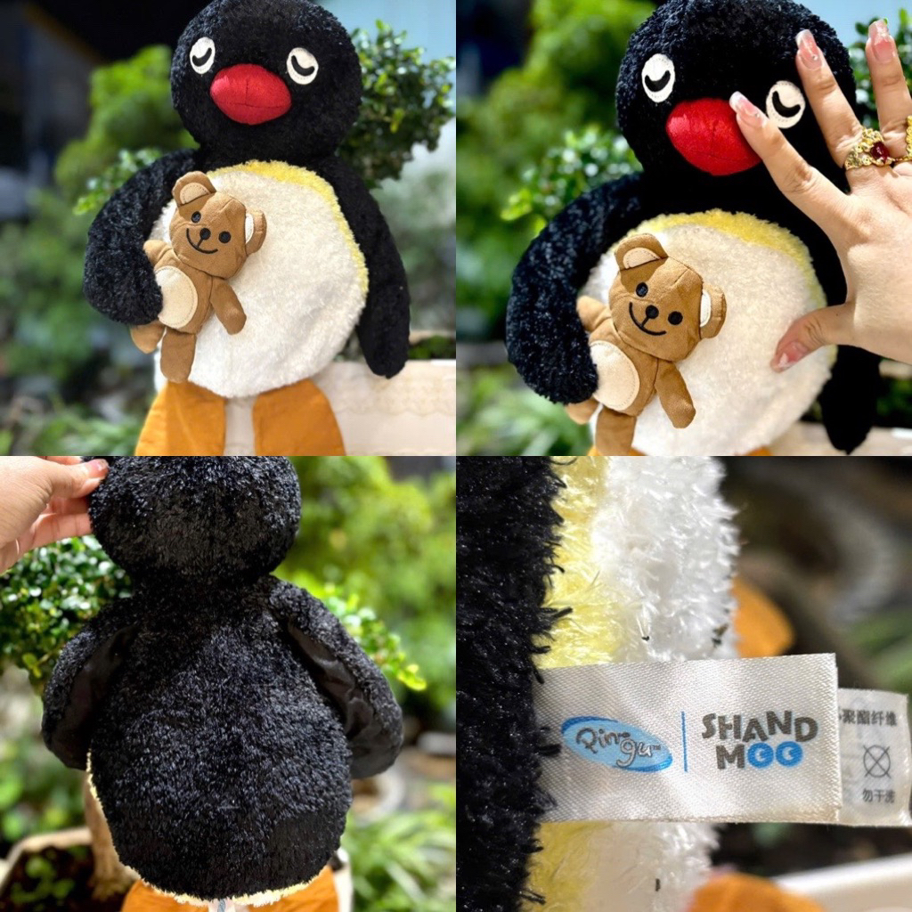 Gấu bông Pingu ôm bạn siêu xinh