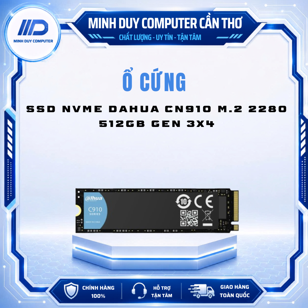 Ổ CỨNG SSD NVME DAHUA CN910 M.2 2280 512GB GEN 3x4 - HÀNG CHÍNH HÃNG BẢO HÀNH 3 NĂM