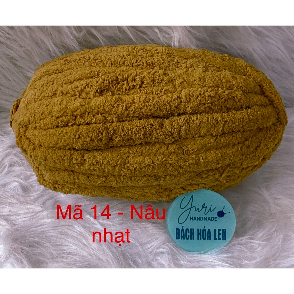 Len Chunky Bông Sợi 20mm 240-250g Siêu Mềm Mịn, Len Móc Chăn Khăn Ổ Thú Cưng Mũ Túi Đan Tay Không Cần Kim Handmade