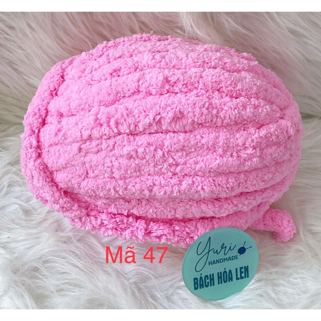Len Chunky Bông Sợi 20mm 240-250g Siêu Mềm Mịn, Len Móc Chăn Khăn Ổ Thú Cưng Mũ Túi Đan Tay Không Cần Kim Handmade