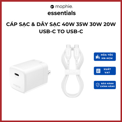[ iPhone 16/ 15 / SamSung/Android] Combo sạc nhanh MOPHIE PD 40W 35W 30W 20W