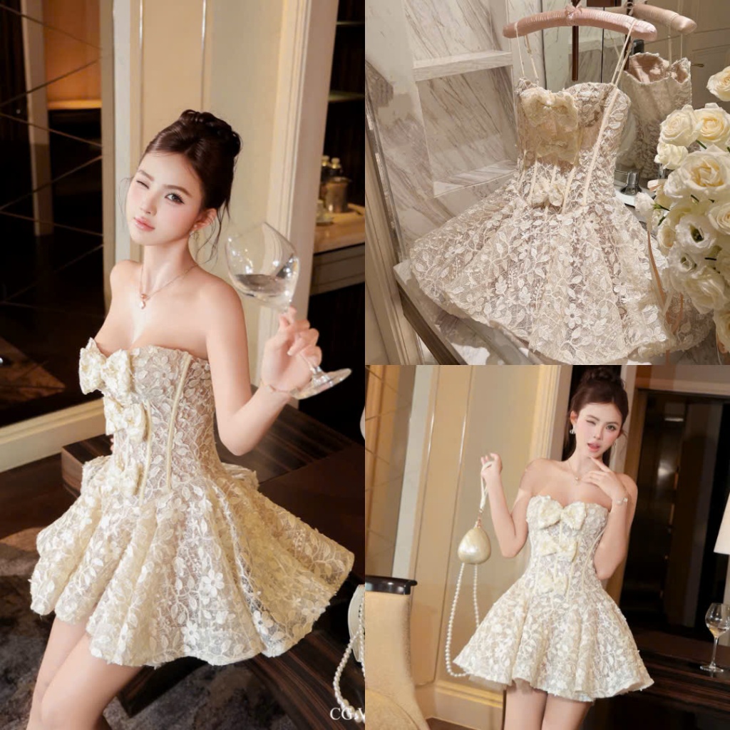 Váy 2s đi tiệc ren cao cấp design by CG