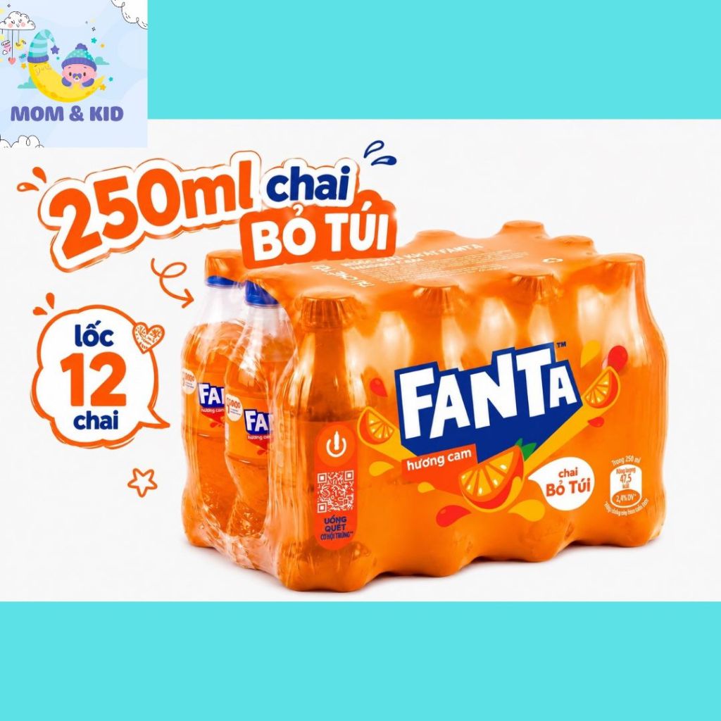 Thùng 24 chai Fanta Cam 250mL