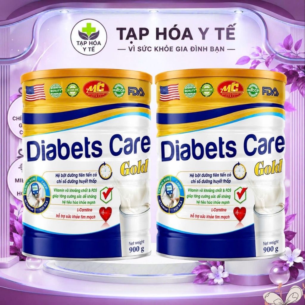 DIABETS CARE GOLD 900G – DINH DƯỠNG CÂN ĐỐI CHO NGƯỜI LỚN TUỔI, NGƯỜI CẦN KIỂM SOÁT ĐƯỜNG HUYẾT