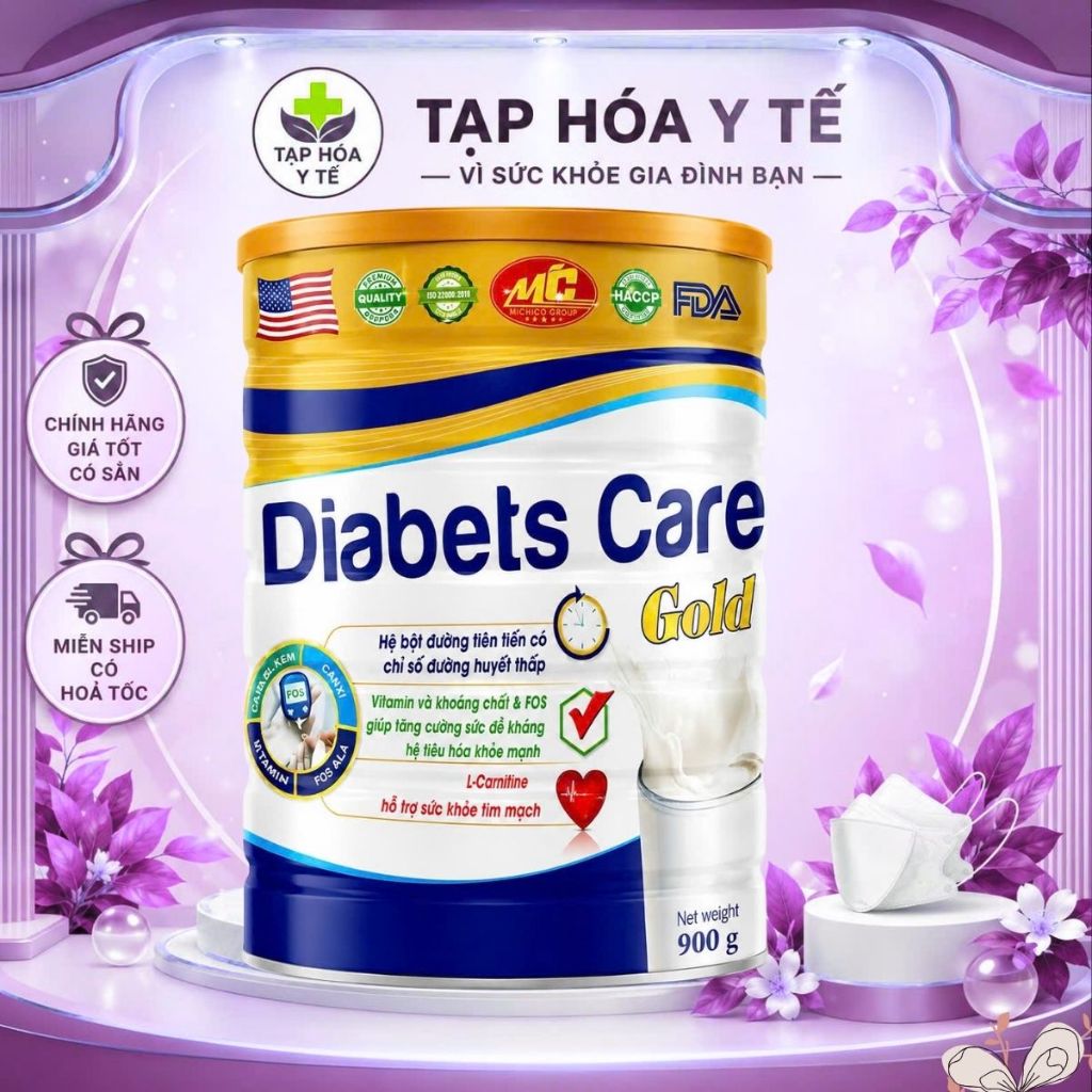 DIABETS CARE GOLD 900G – GIẢI PHÁP BỔ SUNG DINH DƯỠNG CHO NGƯỜI CẦN QUAN TÂM ĐƯỜNG HUYẾT