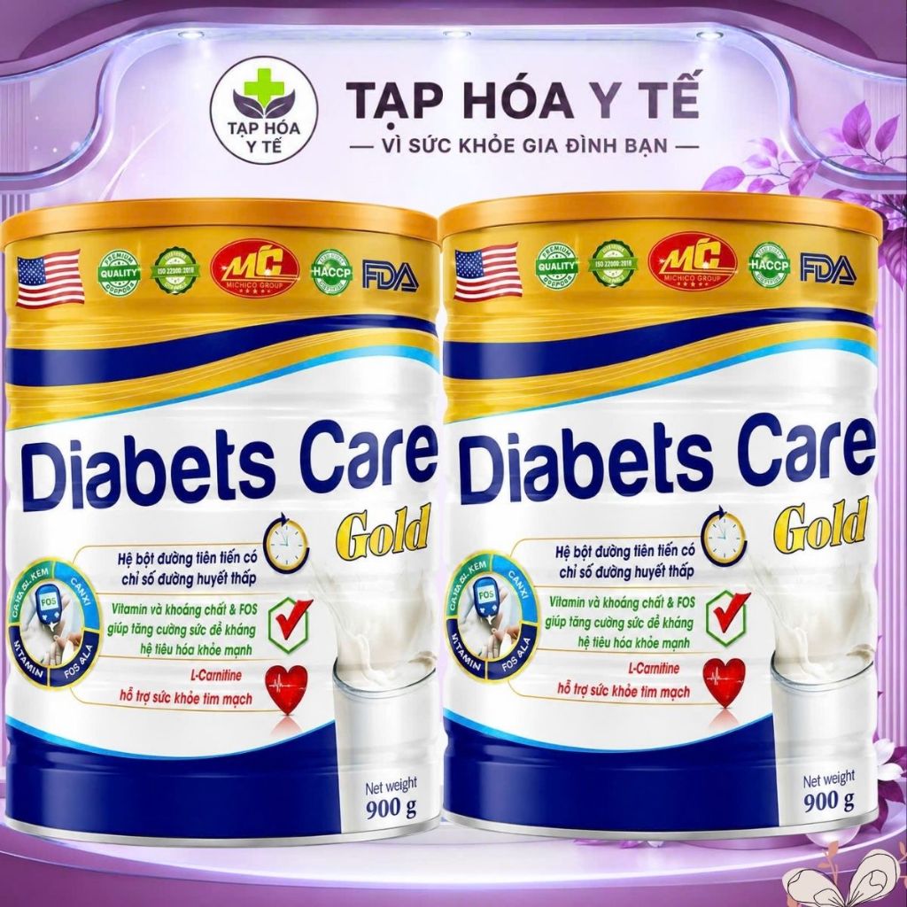 DIABETS CARE GOLD 900G – DINH DƯỠNG CHO NGƯỜI LỚN TUỔI, NGƯỜI CẦN KIỂM SOÁT ĐƯỜNG HUYẾT