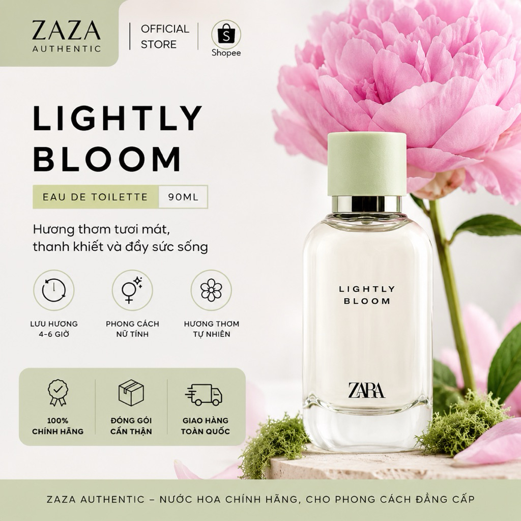 Nước hoa Zara LIGHTLY BLOOM + DEEP GARDEN EDP 2 X 30 ML