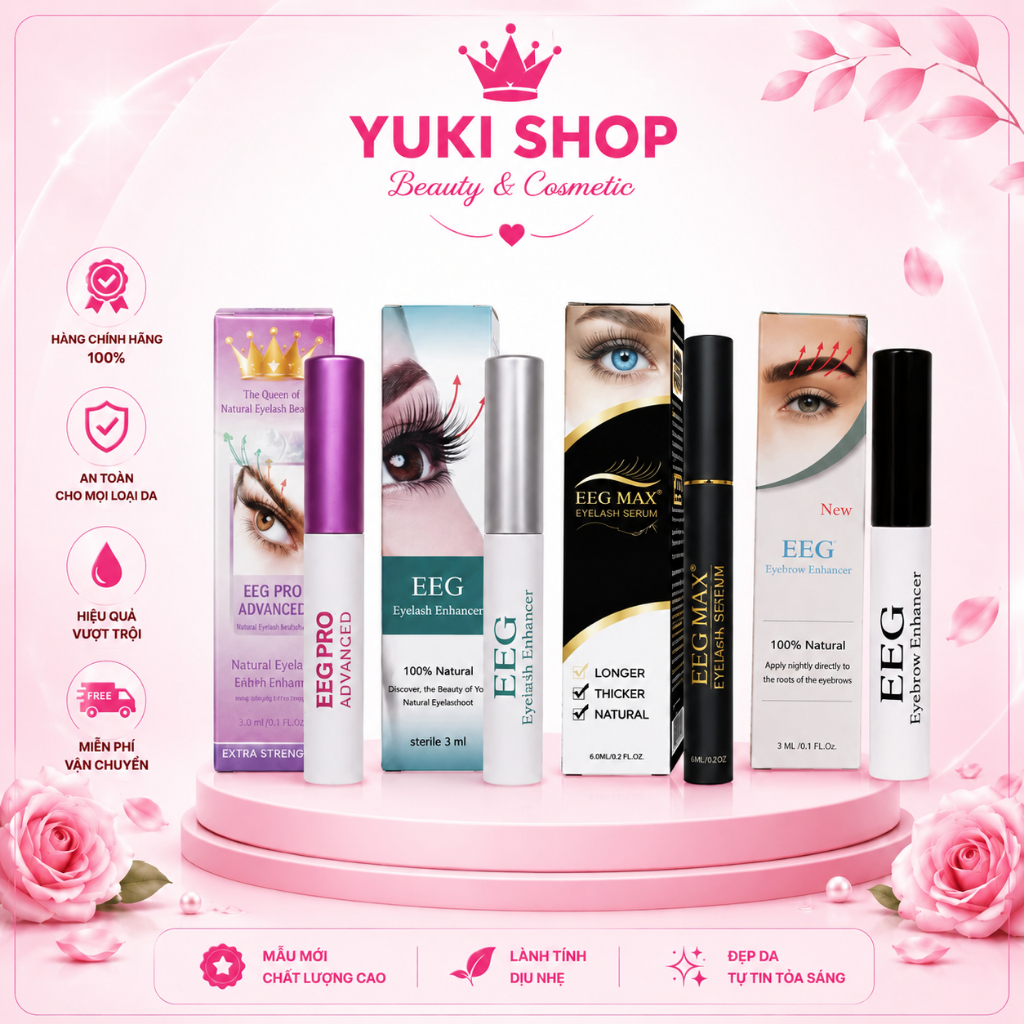 Dưỡng Mi Feg Ngày Đêm (Xanh – Hồng), Dưỡng Mi Dài Cong Tự Nhiên
