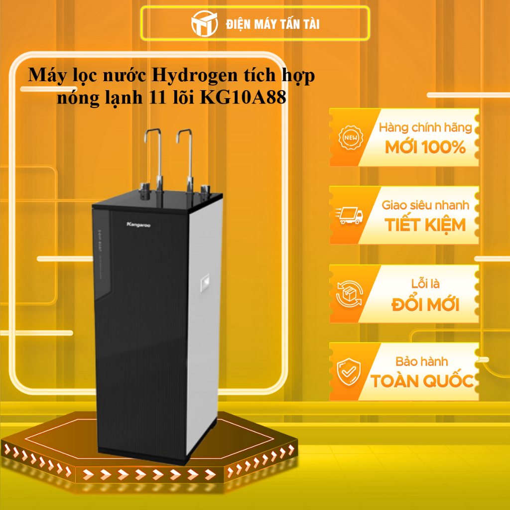 [SHOPEE - LẮP ĐẶT 0Đ HN HCM] - KG10A88 - Máy lọc nước Hydrogen tích hợp nóng lạnh 11 lõi KG10A88