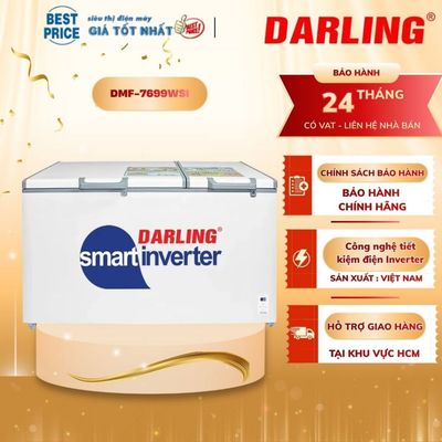 DMF-7699WSI Tủ Đông Mát Darling 770 Lít, Smart Inverter, Dàn Lạnh Ống Đồng, Ngăn Đông Siêu Lớn