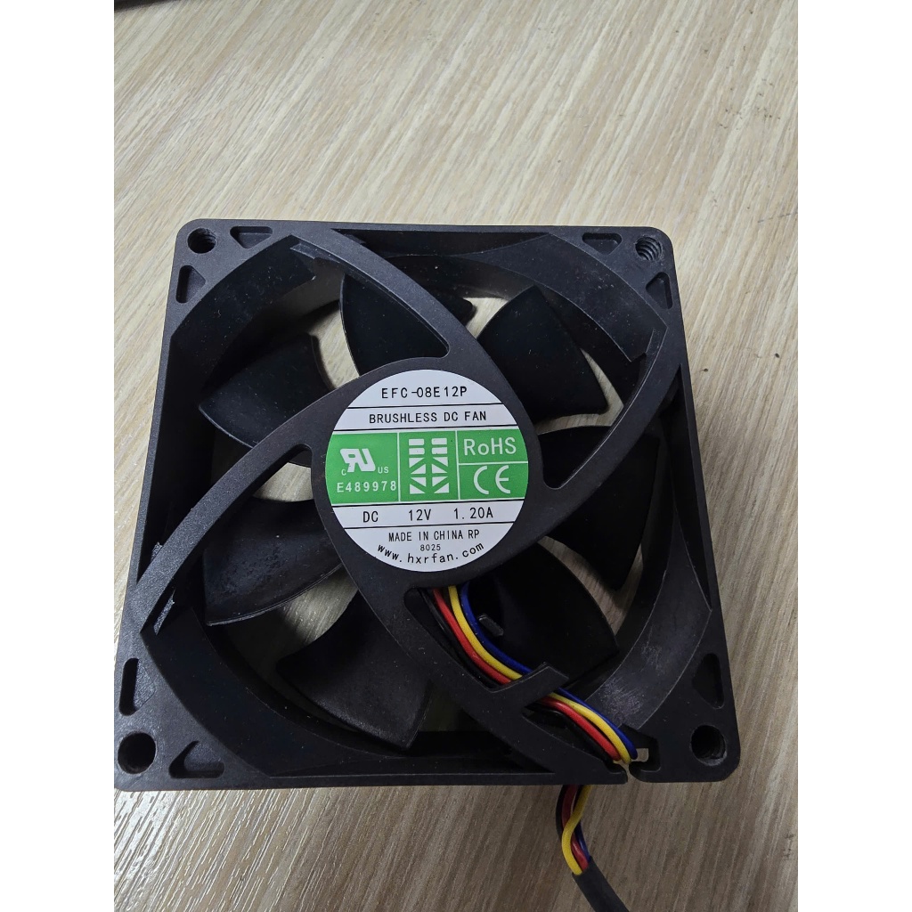 QUẠT TẢN NHIỆT INVERTER 12V 8CM 8025 1.2A EFC-08E12P – QUẠT THAY THẾ LUXPOWER VÀ BIẾN TẦN HYBRID
