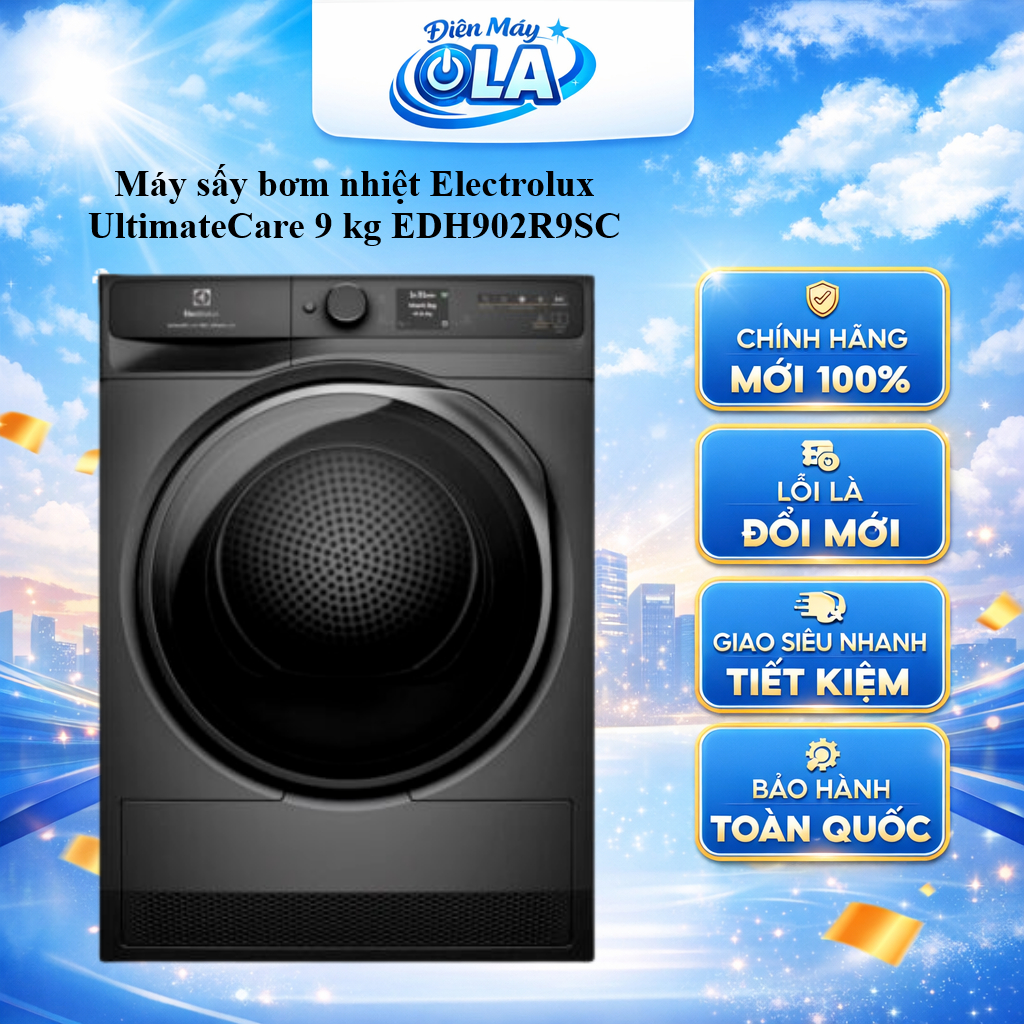 (HCM) - EDH902R9SC - Máy sấy bơm nhiệt Electrolux UltimateCare 9 kg EDH902R9SC