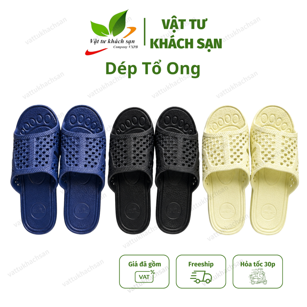 Dép Tổ Ong EVA Nguyên Khối Đục Lỗ Chống Trượt – Dép Khách Sạn Homestay Spa