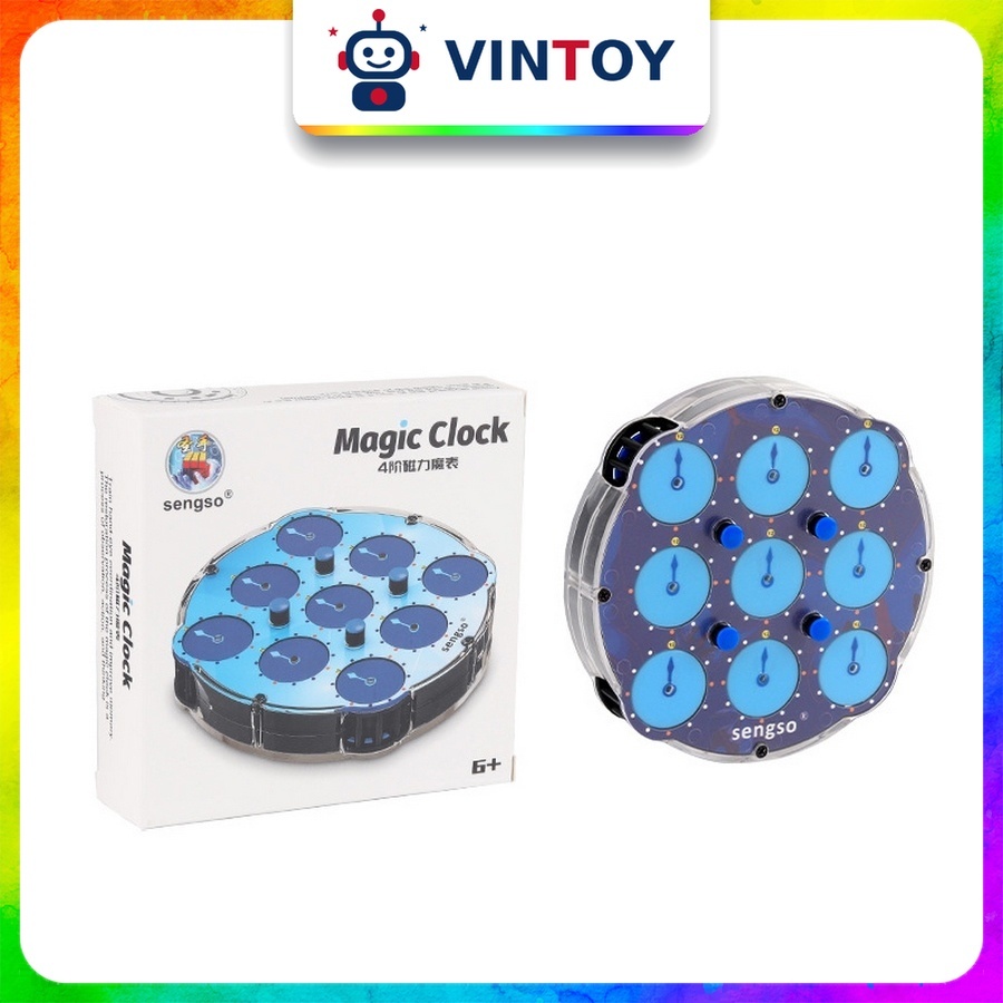 Rubik Clock ShengShou Magnetic Clock Rubic Biến Thể SengSo Có Nam Châm Đồ Chơi Trí Tuệ Trẻ Em