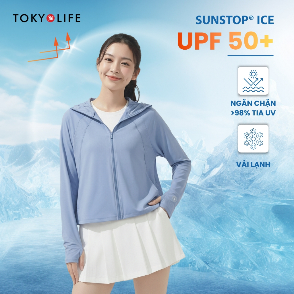 Áo Khoác Chống Nắng Chống Tia UV Nữ Sunstop Ice Form Babydoll Chất Su Lạnh Thoáng Mát 40003391 - TOKYOLIFE