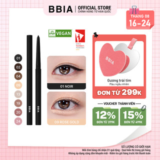 Kẻ mắt dạng gel thuần chay, chống nước tuyệt đỉnh BBIA Last Auto Gel Eyeliner 0.3g