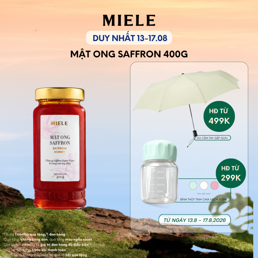 Mật Ong Nhụy Hoa Nghệ Tây Saffron Sữa Chúa Miele, Hỗ Trợ Ngủ Ngon Da Đẹp, Đạt Chuẩn HACCP