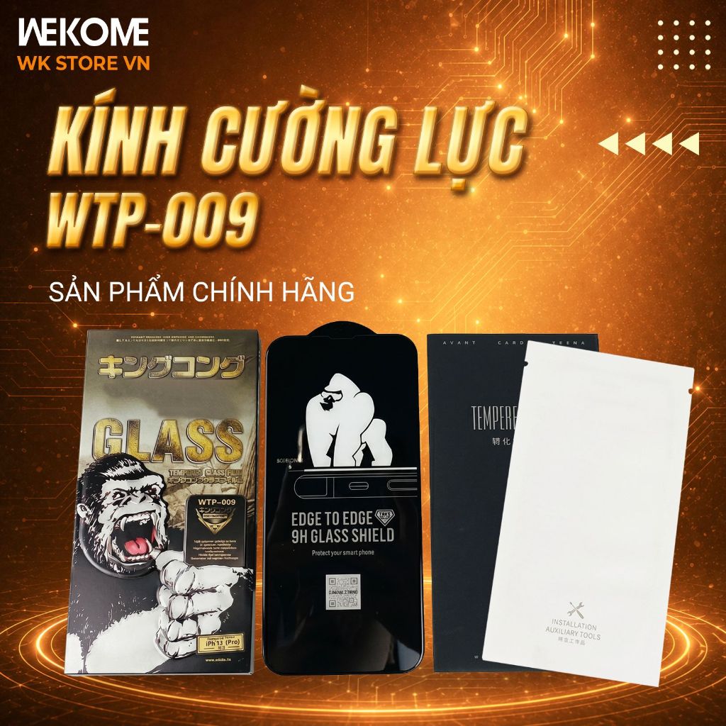 Kính Cường Lực KINGKONG WEKOME Trong suốt WK 009, Siêu Mỏng 0.22mm, Độ cứng 9H…