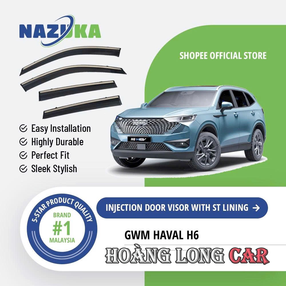 Vè Mưa Haval H6 2023 2024 2025 2026 ( Bản HEV ) - Viền Che Mưa Cánh Cửa Haval H6