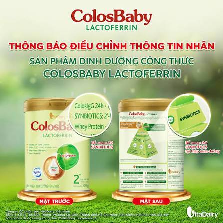 [ColosBaby Lactoferrin] Sữa Công Thức ColosBaby Lactoferrin L800g Vitadairy
