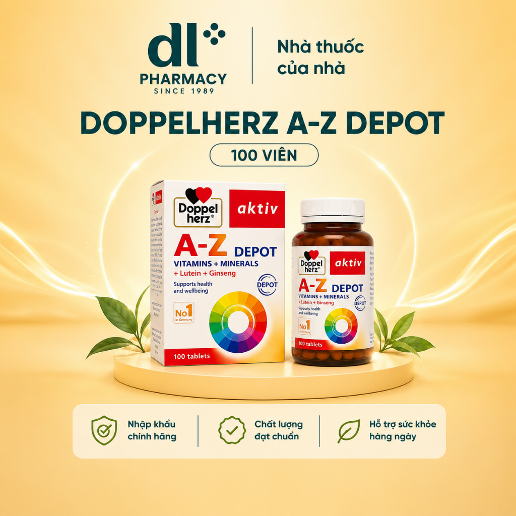 [DLP] Doppelherz Aktiv A-Z Depot 30 viên, bổ sung 25 vitamin và khoáng chất