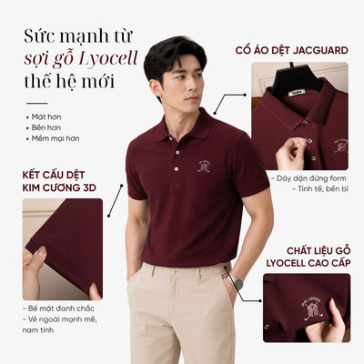 Áo Polo Nam Thể Thao, Polo Mac Arthur Platinum Golf  Co Giãn, Thoáng Mát, Form Chuẩn SP1
