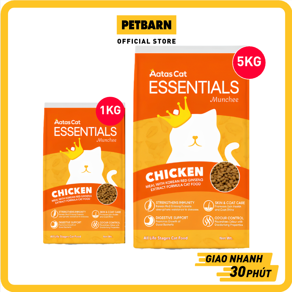 Thức ăn mèo Aatas Cat Essentials Munchee - Vị Gà - PETBARN