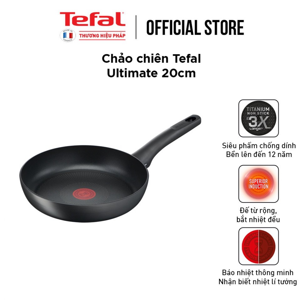 Chảo chiên Tefal Ultimate 20cm - Bảo Hành Tefal Chính Hãng 2 Năm