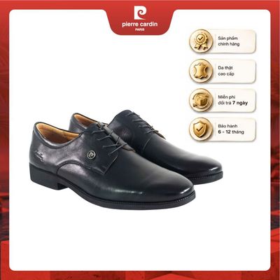 Giày tây nam Pierre Cardin Pháp derby chất liệu da bò thật, đế cao su, thiết kế sang trọng - mã 766