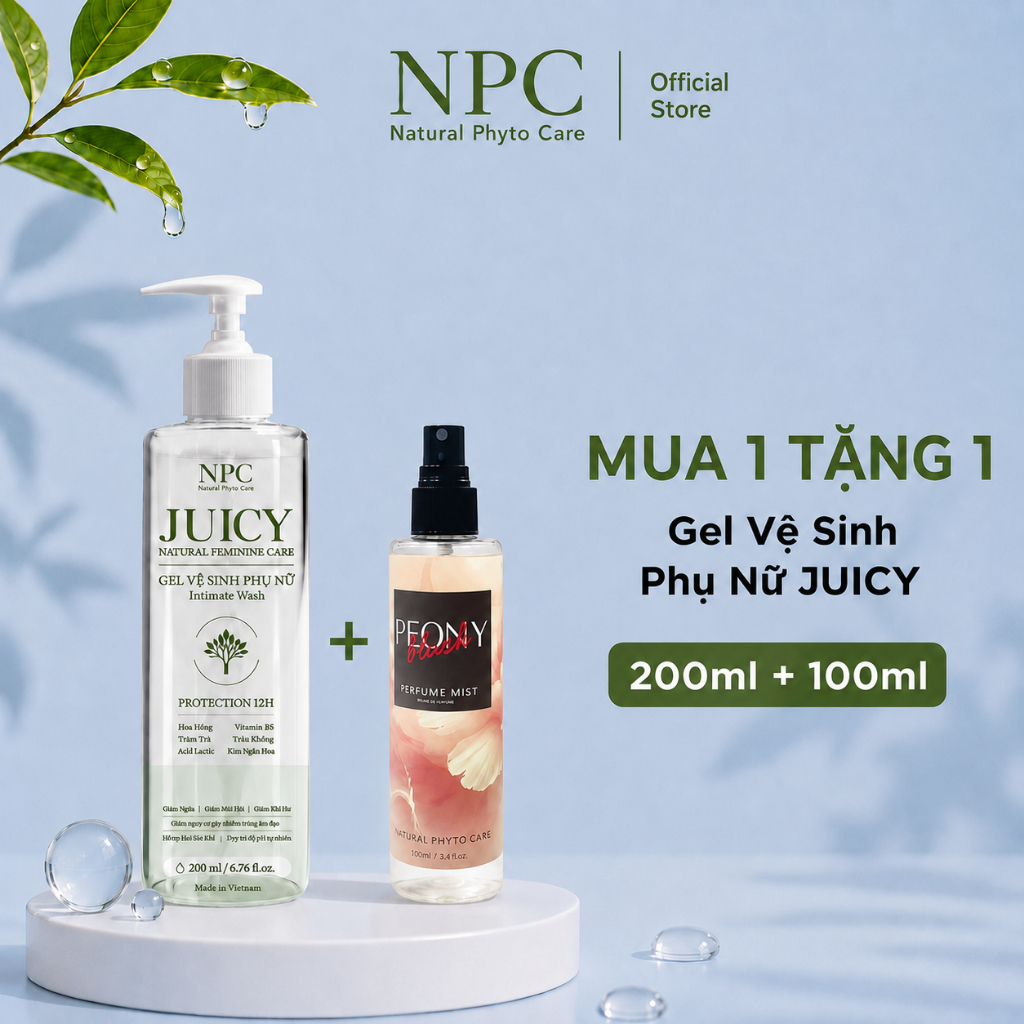 [MUA 1 TẶNG 1] Dung dịch vệ sinh phụ nữ NPC Juicy tinh chất trầu không 200ml - NPC PHAR