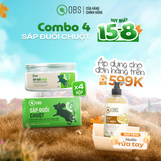 4 Hộp Sáp Đuổi Chuột OBS| Đuổi Chuột Sinh Học| Bảo Vệ Oto, Nhà Cửa| An Toàn, Lưu Hương Lâu 100g
