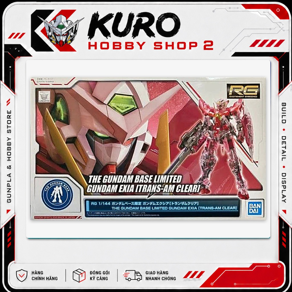 [CÓ SẴN] P-Bandai-RG 1/144 Gundam Exia - Trans-Am Clear Ver. - Mô Hình Lắp Ráp Bandai